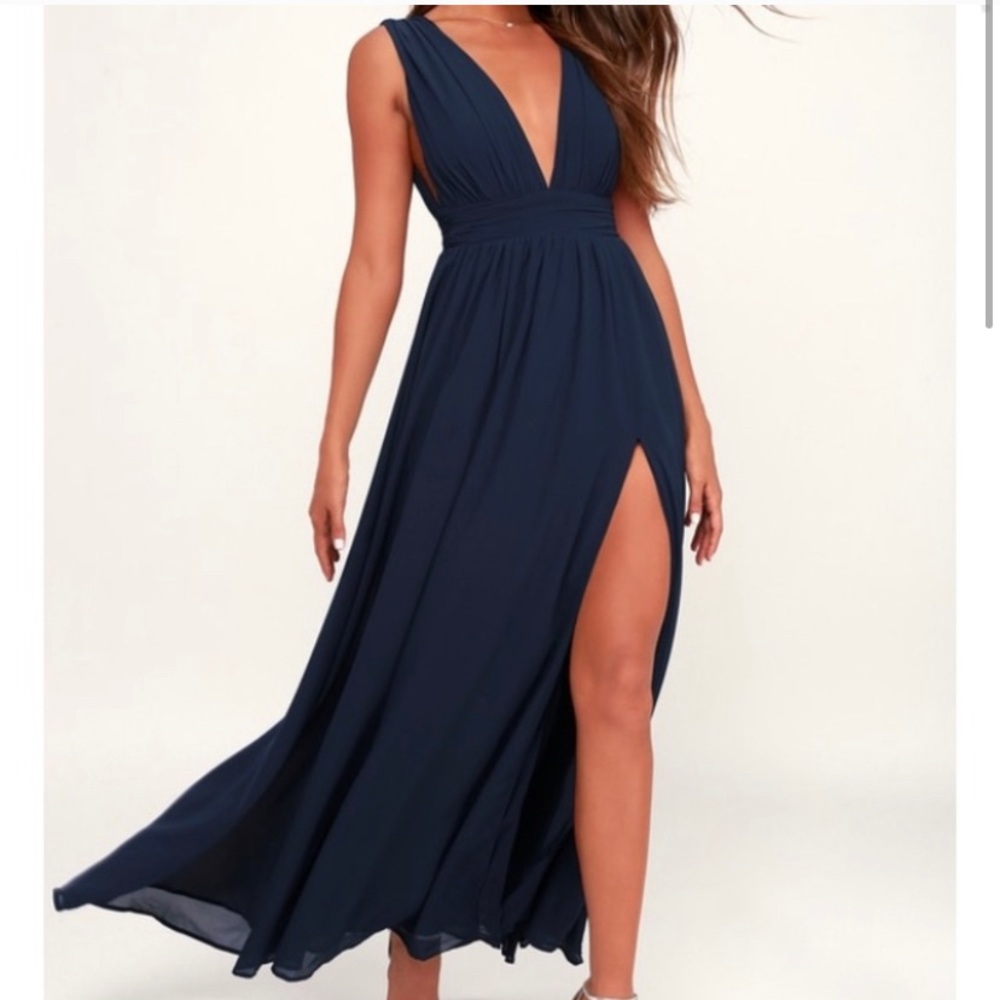 Deep Plunge Maxi Gown